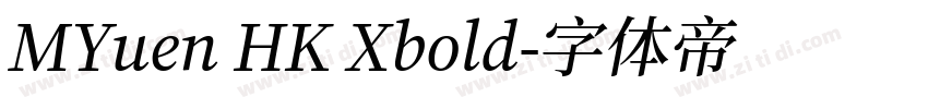 MYuen HK Xbold字体转换
